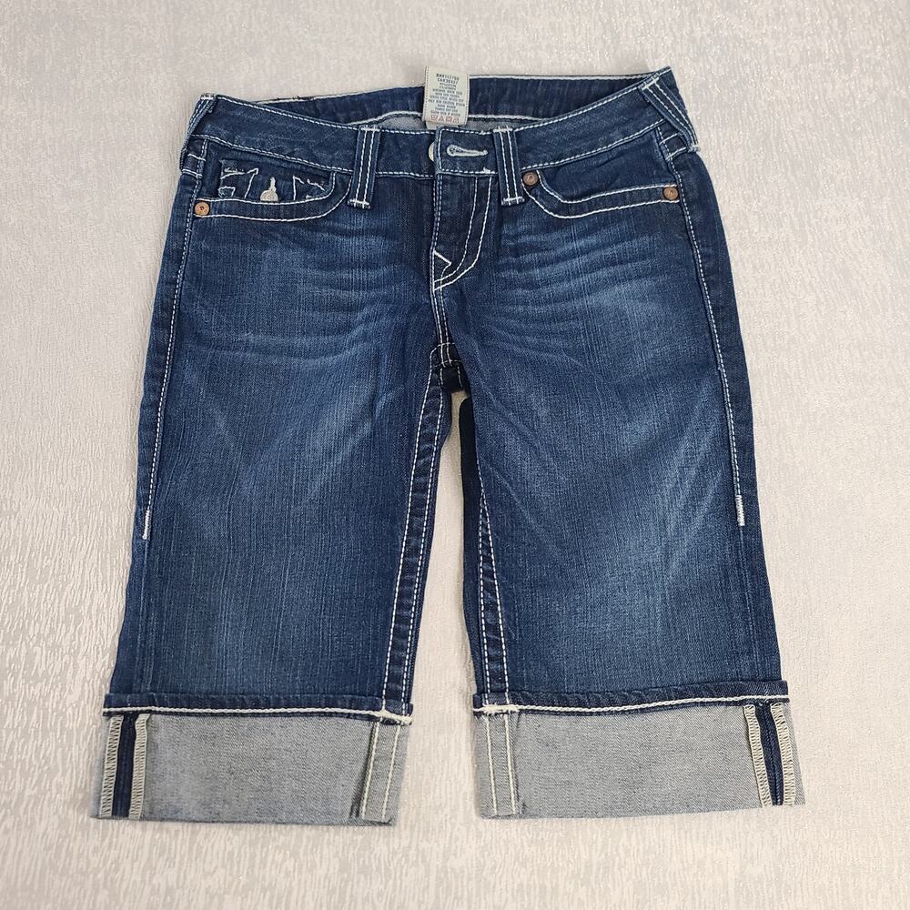 True Religion Sophie jorts women's jeans blue Size 29 NWOT Beachy Y2K vibes